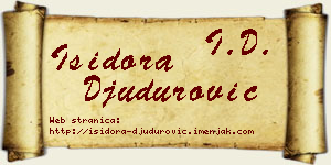 Isidora Đudurović vizit kartica